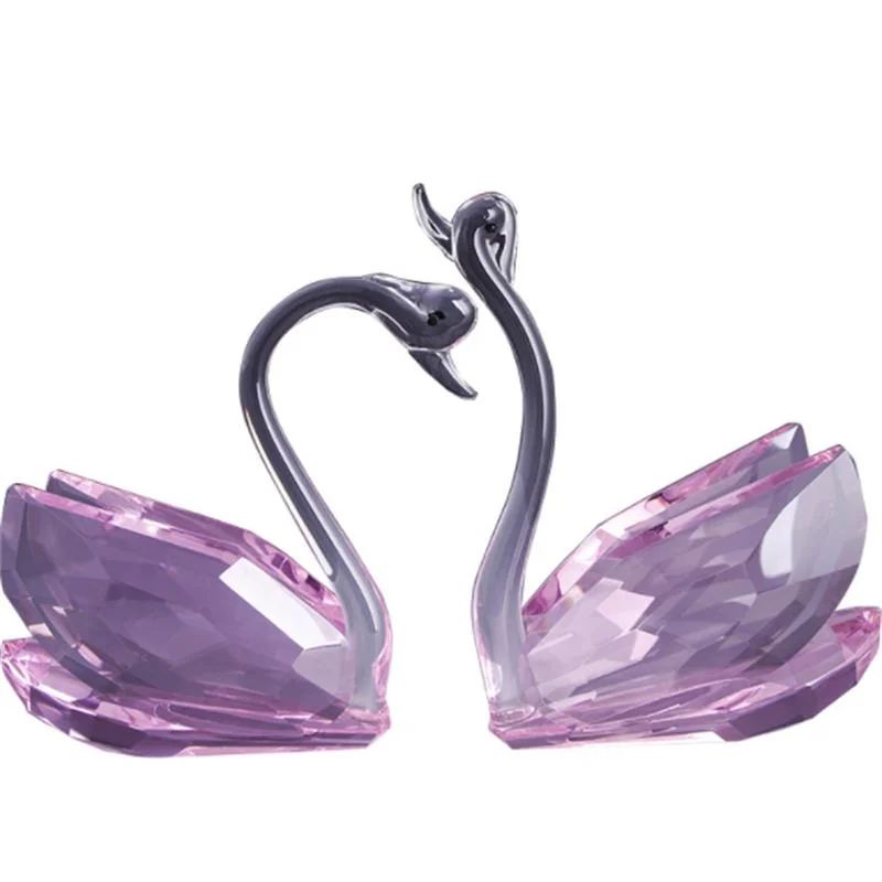 Creative Crystal Swans Wedding Gifts & Crafts