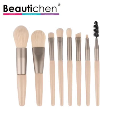 Beauticchen tragbares Frauen-Gesichts-Augen-Schönheitsgeschenk OEM rosa buntes Mini-Reise-Make-up-Pinsel-Set