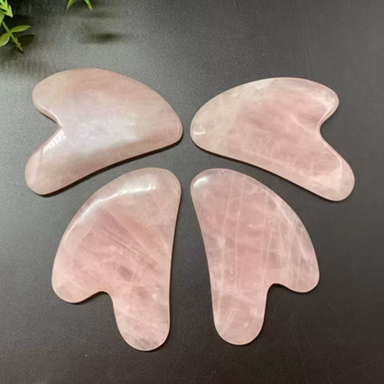 Wunderschönes Mondstein-Opalit-Gua-Sha-Werkzeug, Opal-Guasha-Gesichtsmassage-Schabeplatte