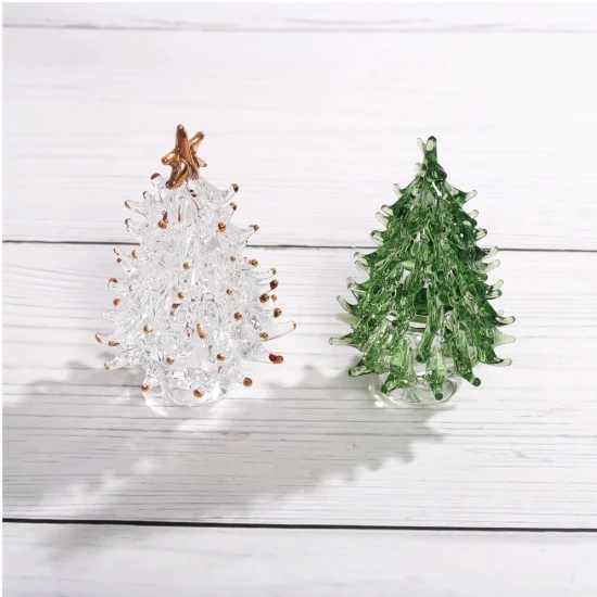 Mini-Weihnachtsbaum aus Glas, Kristall-Tischdekoration, Souvenir, Geschenk, Heimdekoration, Kunsthandwerk